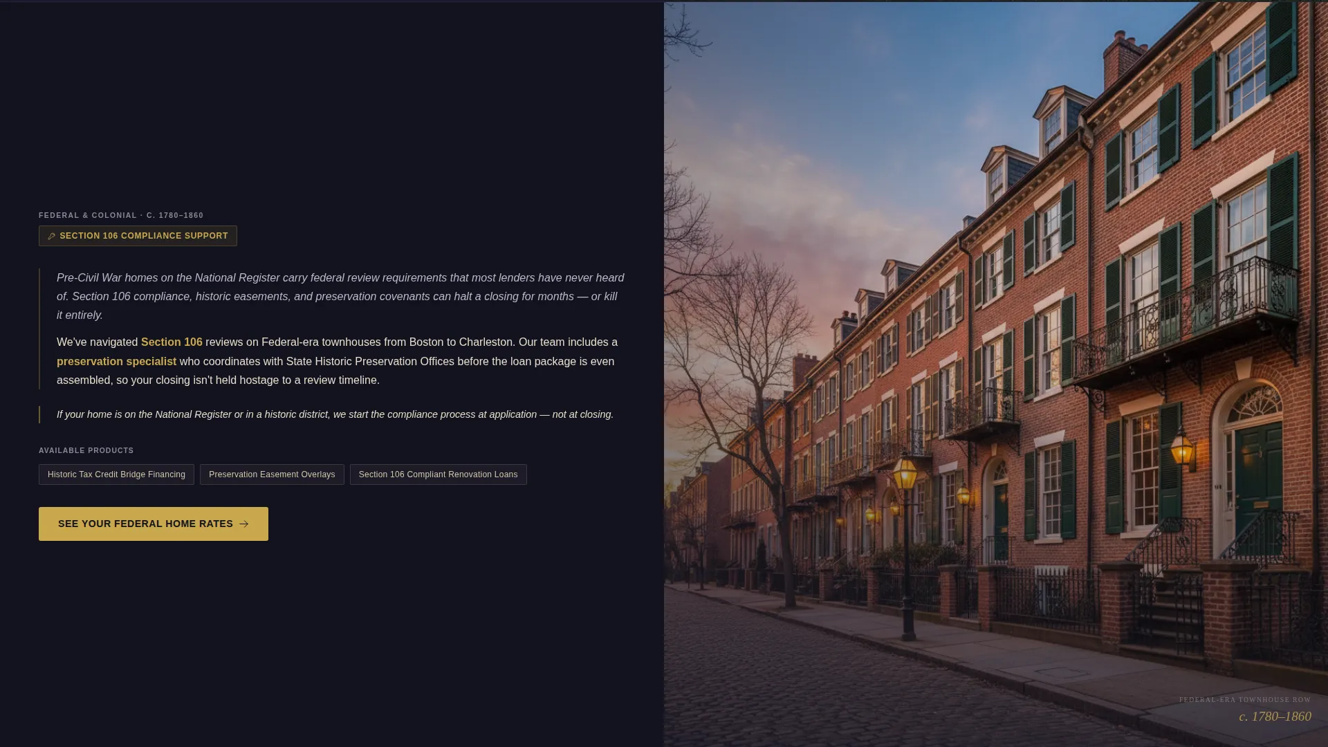 Historic Home Mortgage Broker Landing Page Template