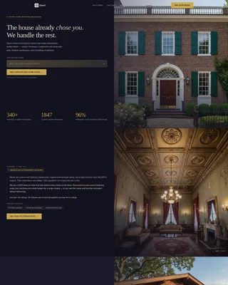 Historic Home Mortgage Broker Landing Page Template