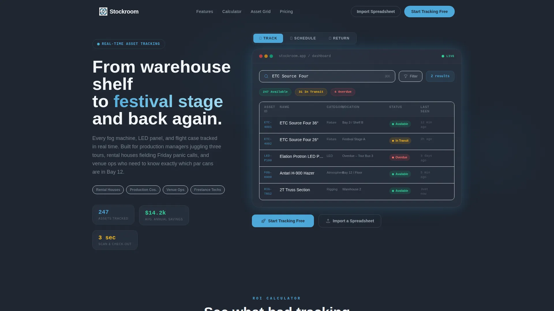 Entertainment Inventory Management Landing Page