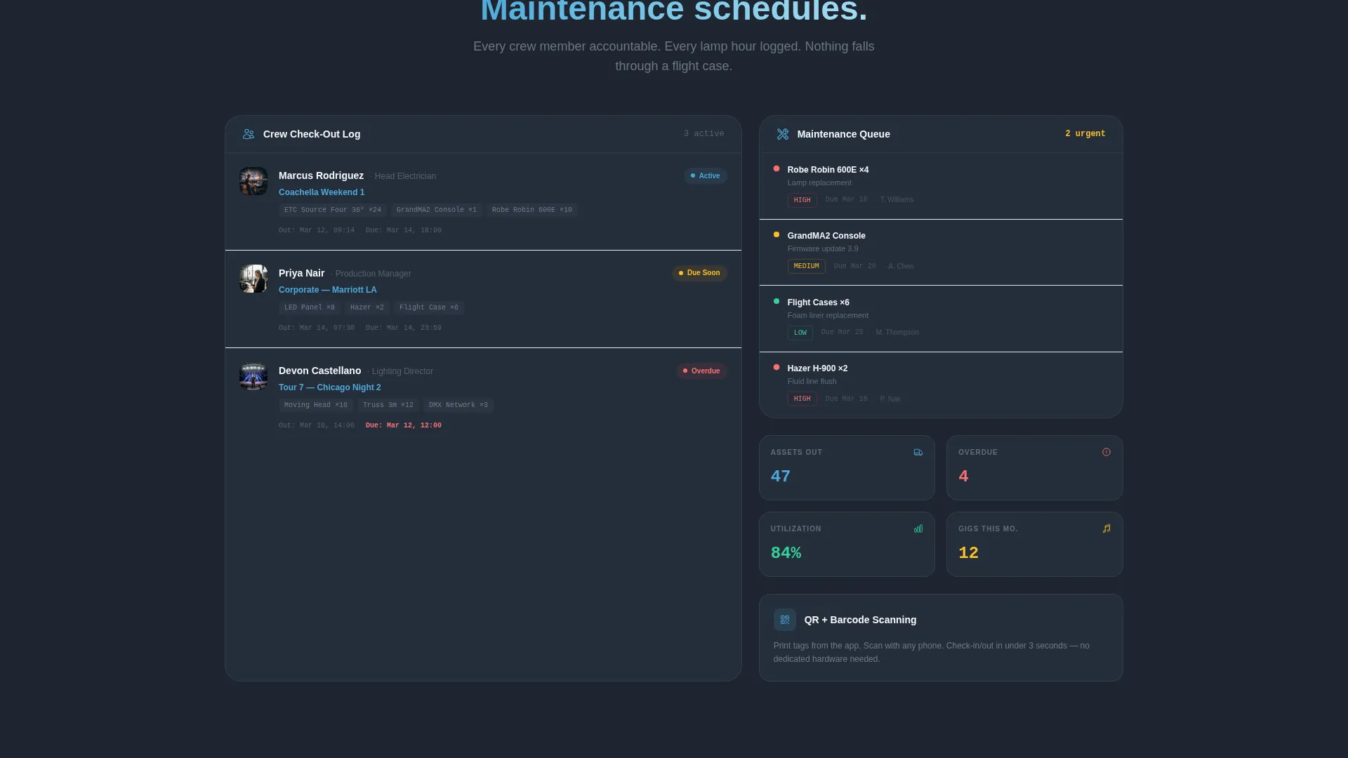 Entertainment Inventory Management Landing Page