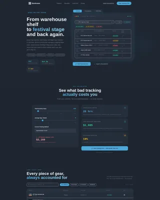 Entertainment Inventory Management Landing Page