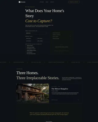 Historic Home Photography Landing Page Template