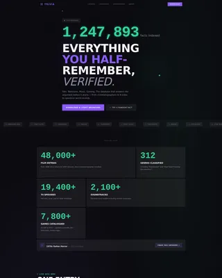 Entertainment Knowledge Base Landing Page Template