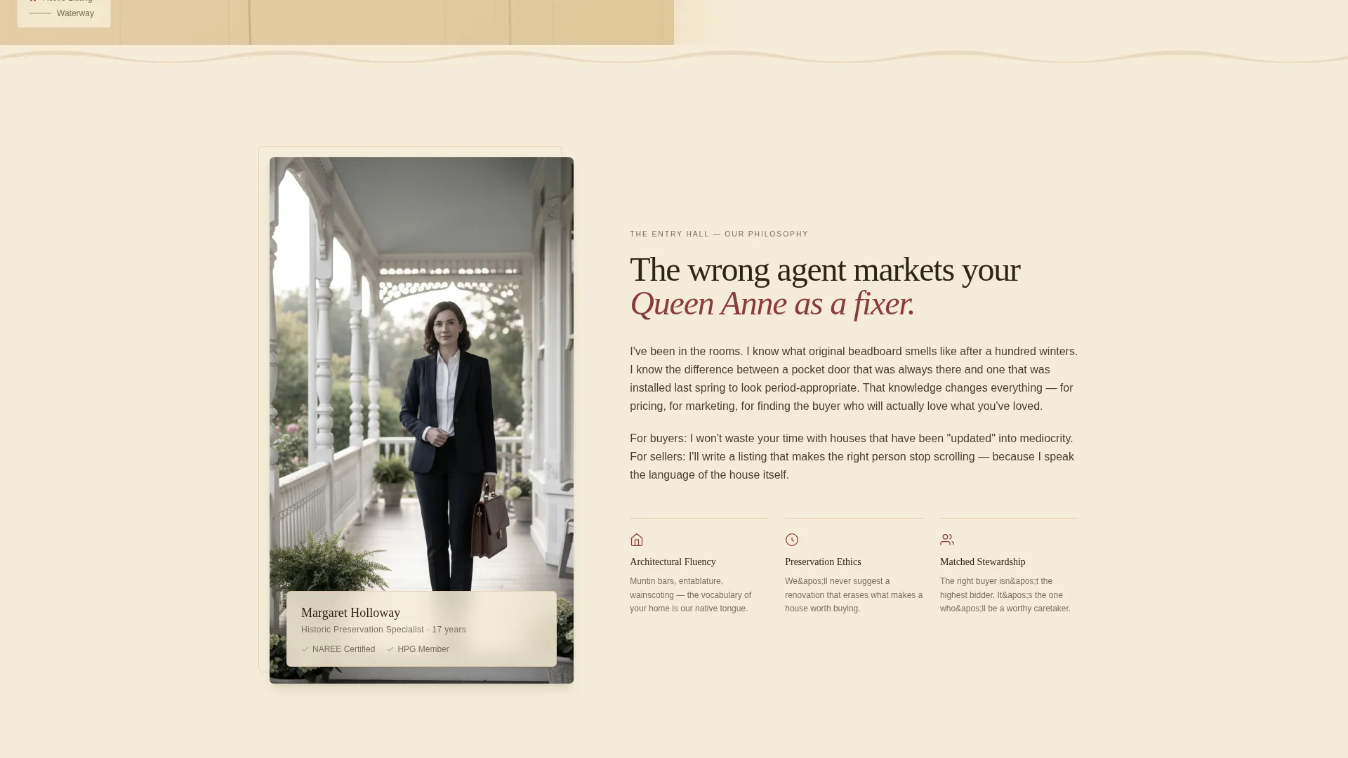 Historic Home Real Estate Landing Page Template