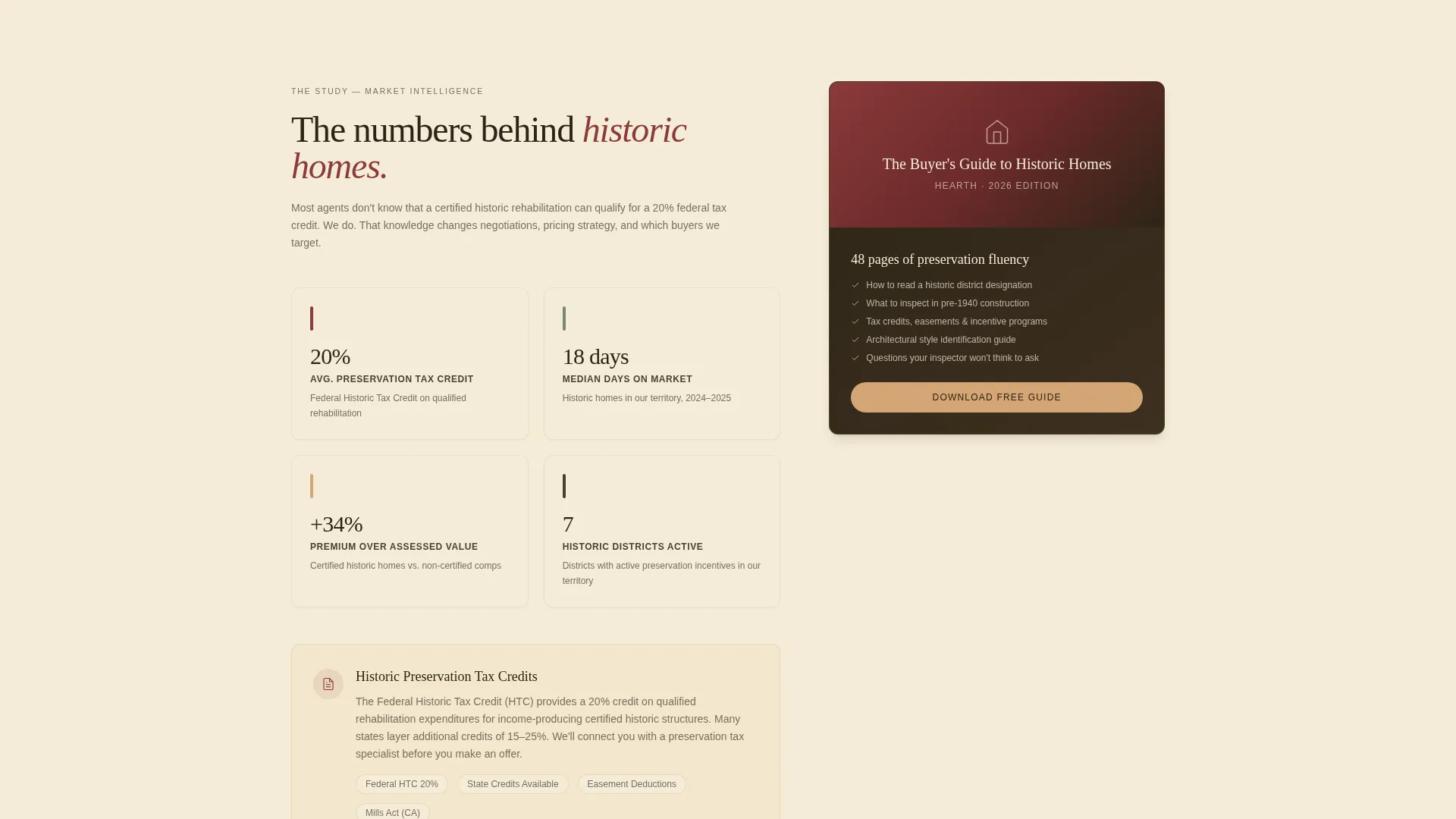 Historic Home Real Estate Landing Page Template
