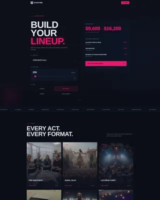 Entertainment Booking Landing Page Template