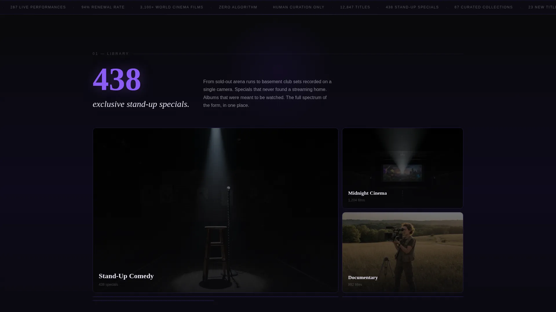 Exclusive Entertainment Membership Landing Page Template