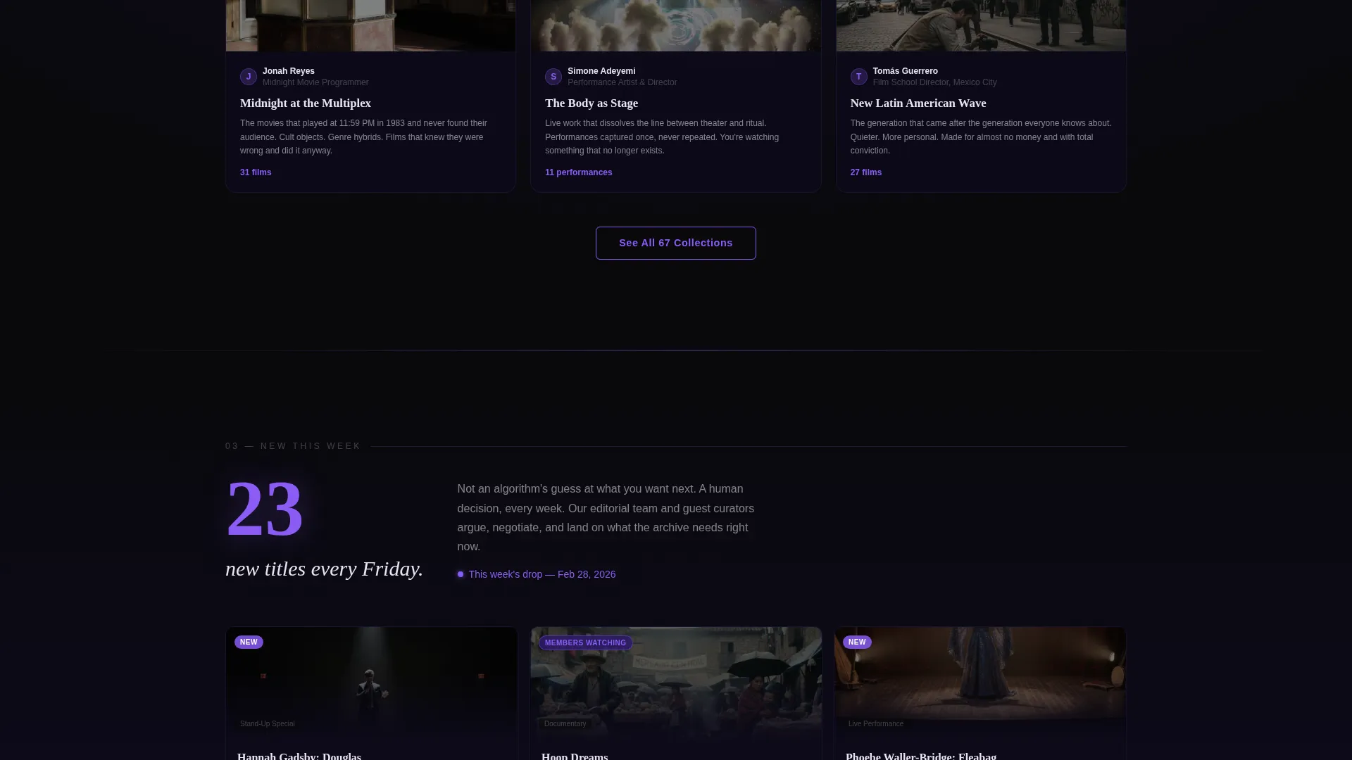 Exclusive Entertainment Membership Landing Page Template