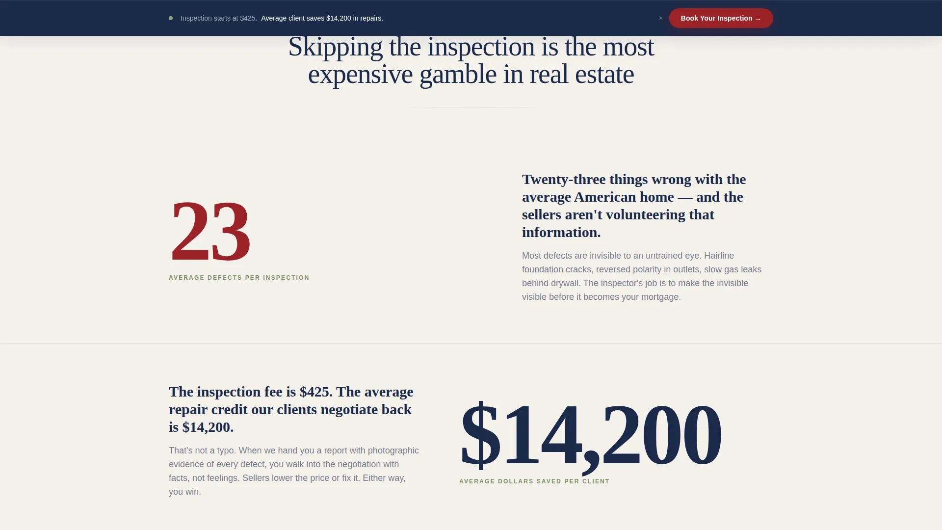 Home Inspection Landing Page Template