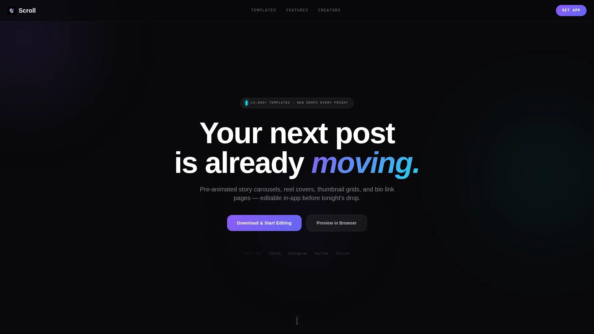 Bento Grid Creator Marketplace Landing Page Template