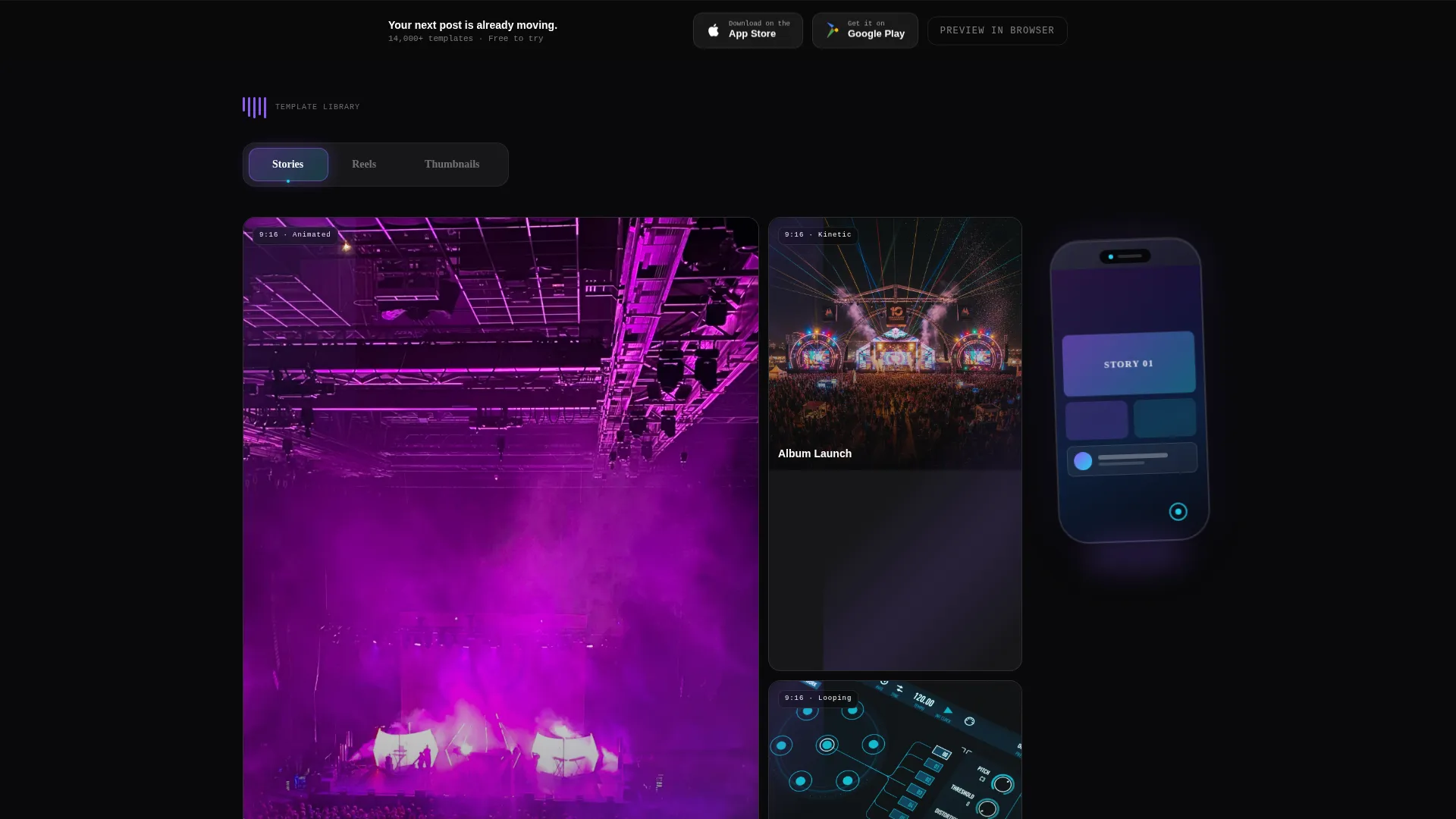 Bento Grid Creator Marketplace Landing Page Template