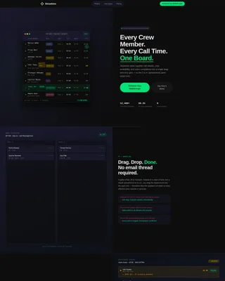 Entertainment Staff Scheduling Landing Page Template