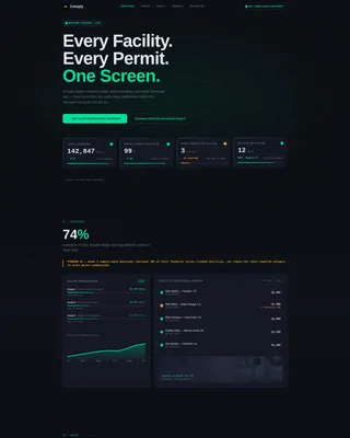 Environmental Compliance Software Landing Page Template