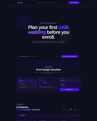 Event Planning Digital Presence Professional Website Template