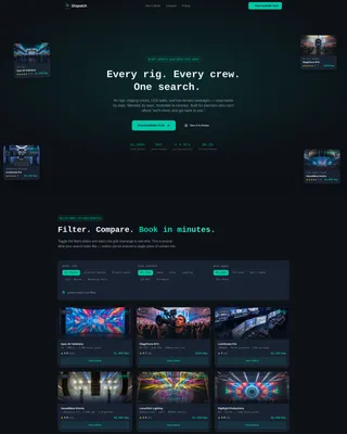 Event Tech Vertical SaaS Booking Website Template