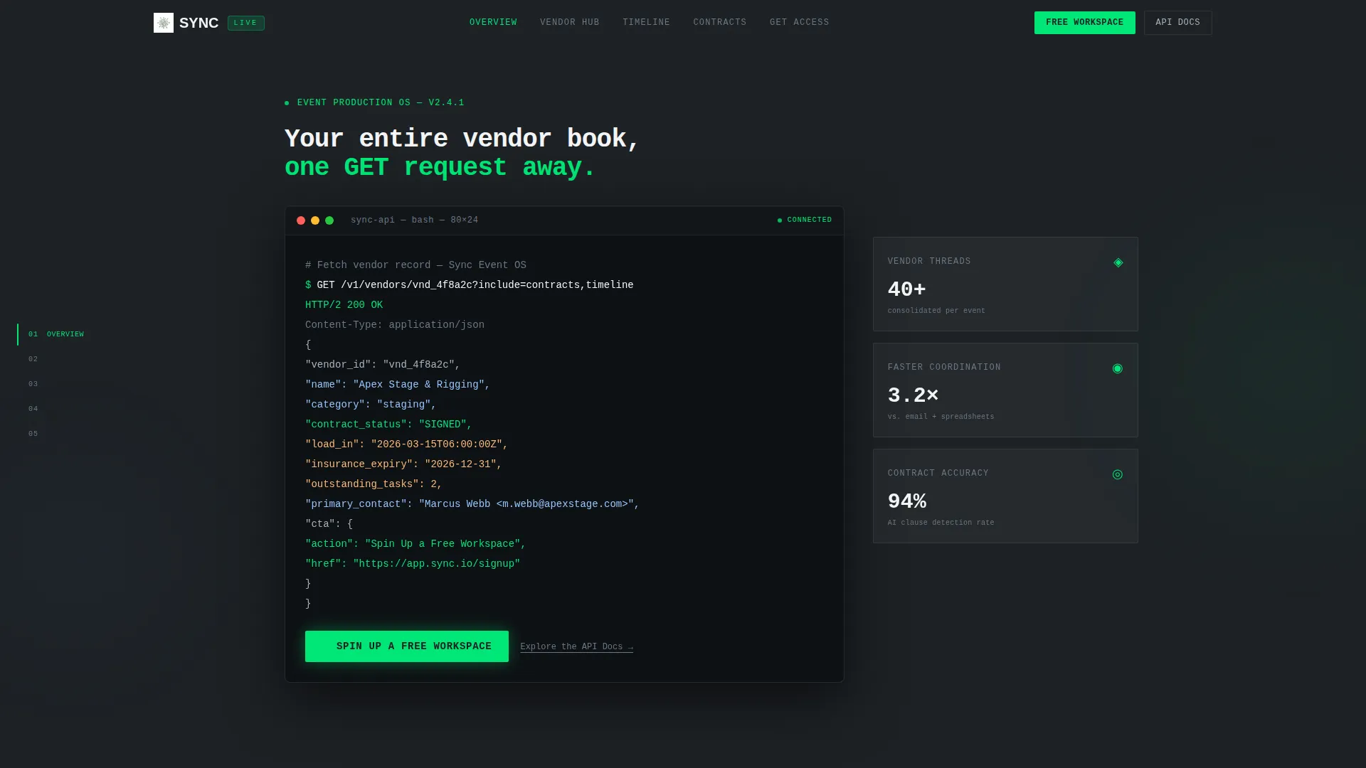 Event Tech Vertical SaaS Specialist Professional Website Template