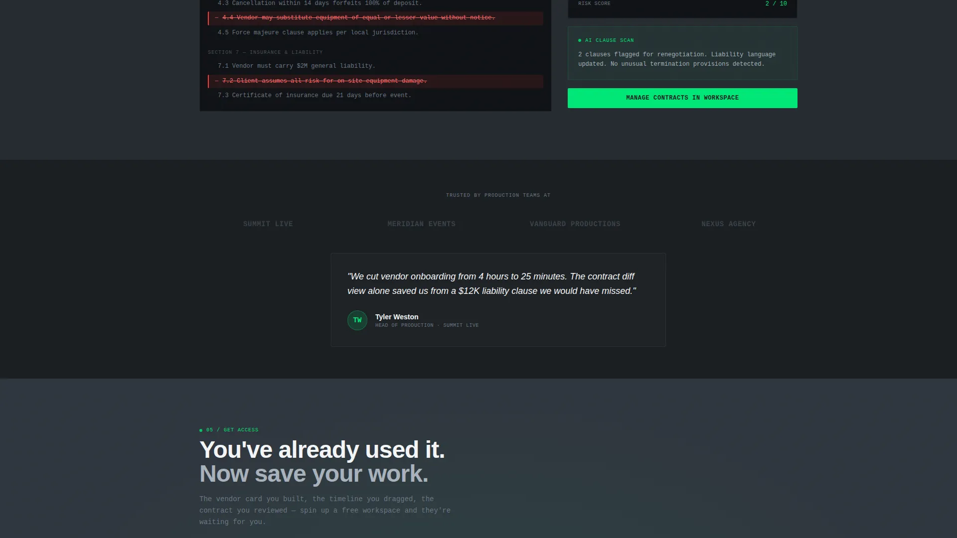 Event Tech Vertical SaaS Specialist Professional Website Template