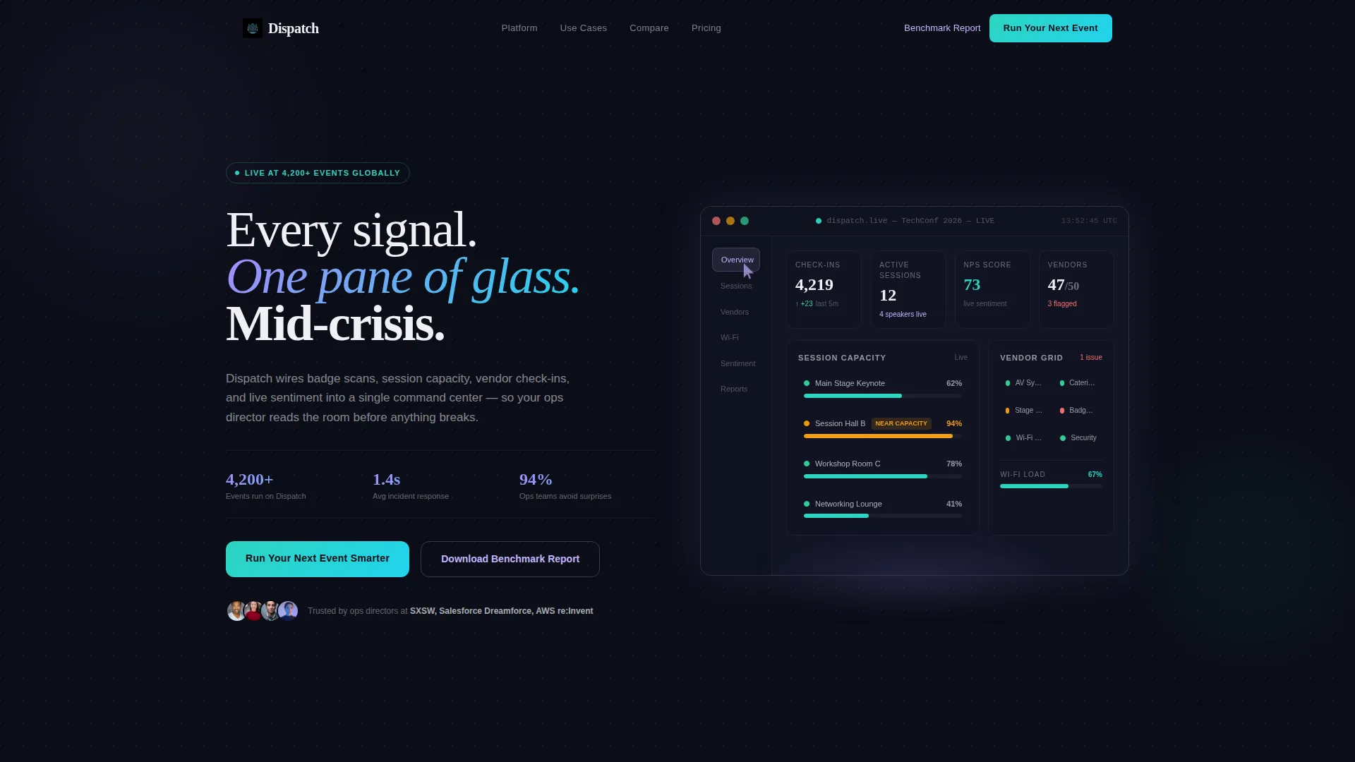 Event Tech Vertical SaaS Professional Website Template