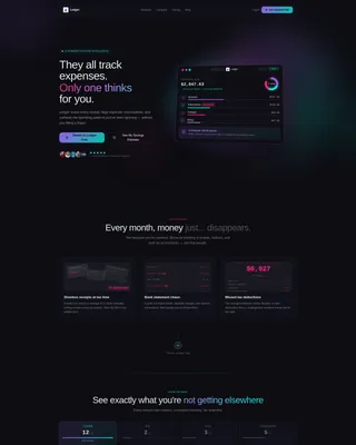 Expense Tracker Comparison Landing Page Template