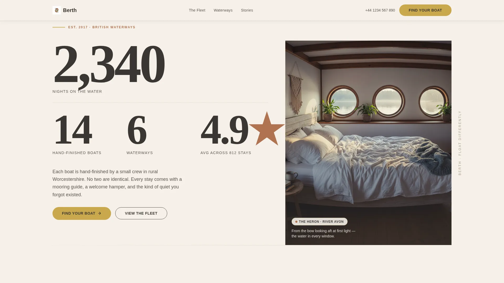 Houseboat Rental Landing Page Template