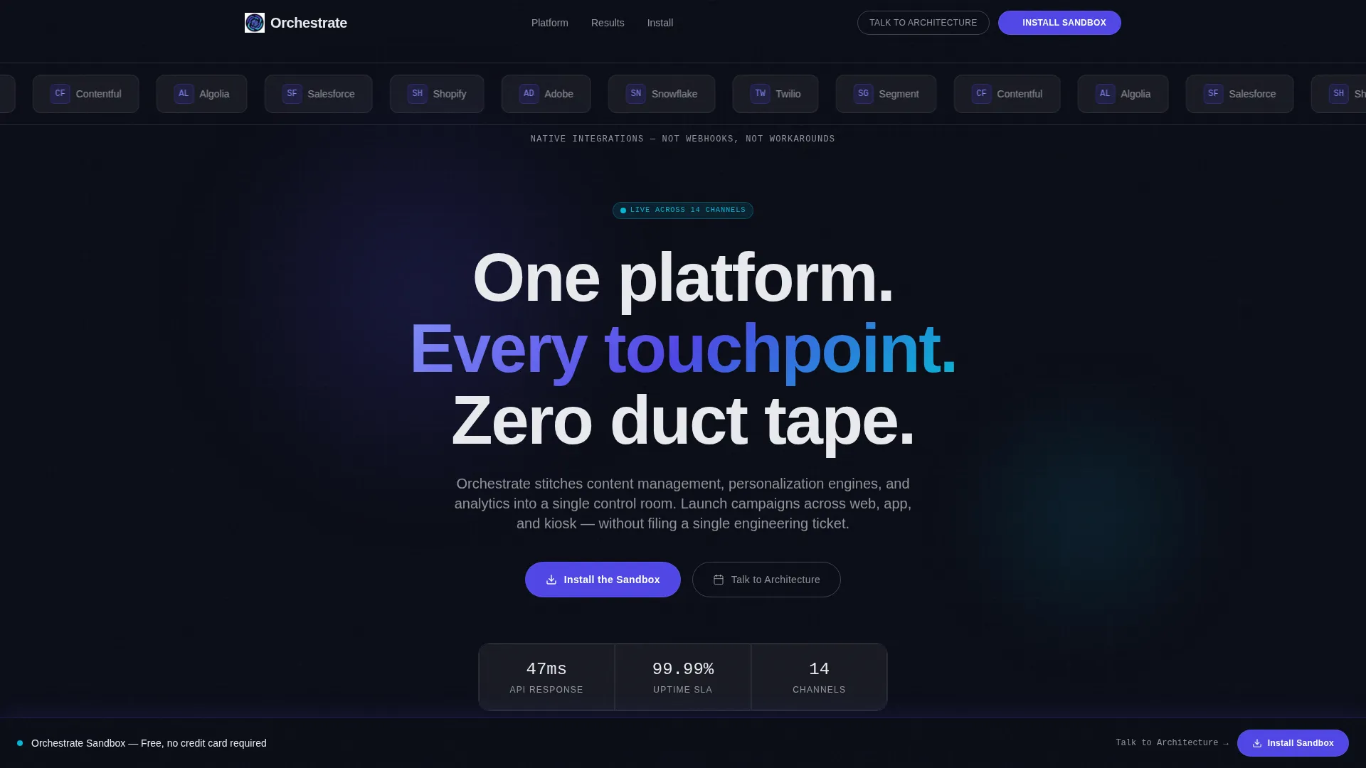 Digital Experience Platform Landing Page Template