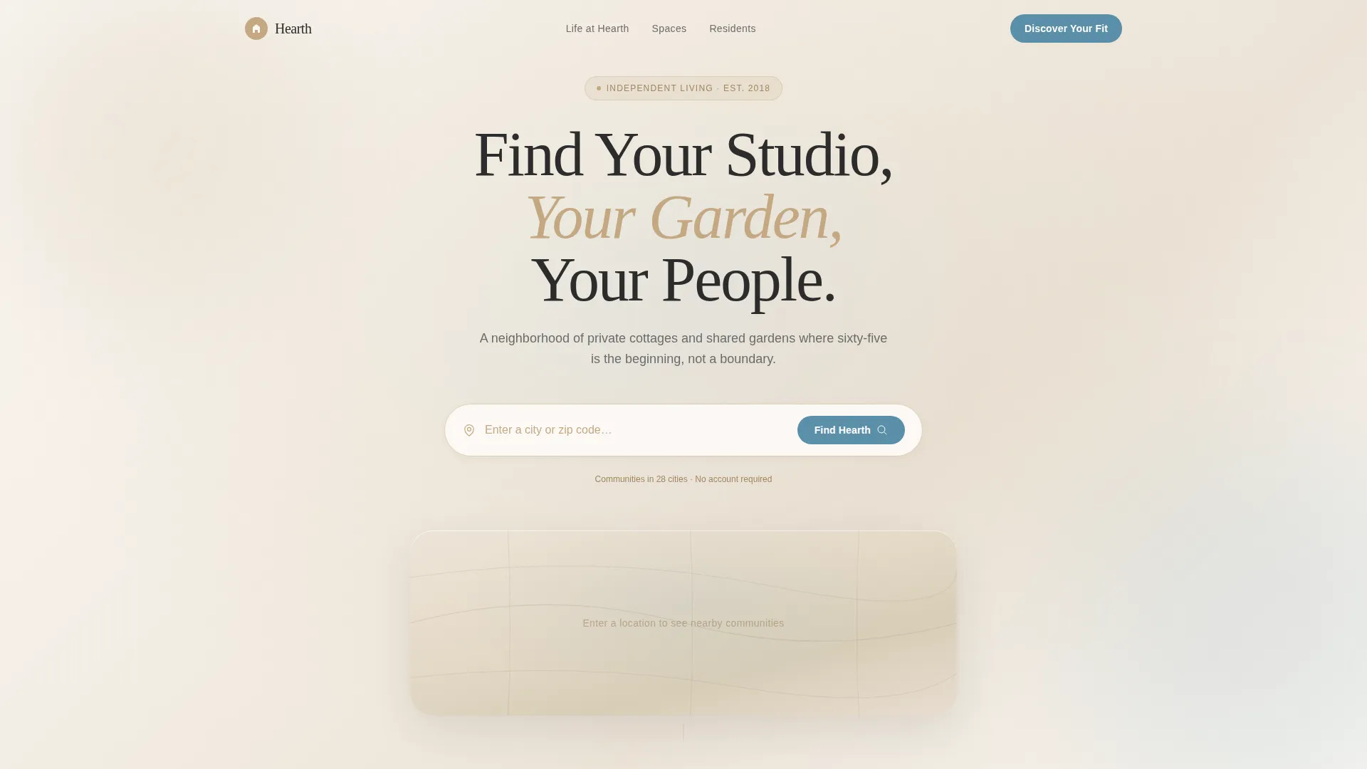 Senior Living Community Landing Page Template