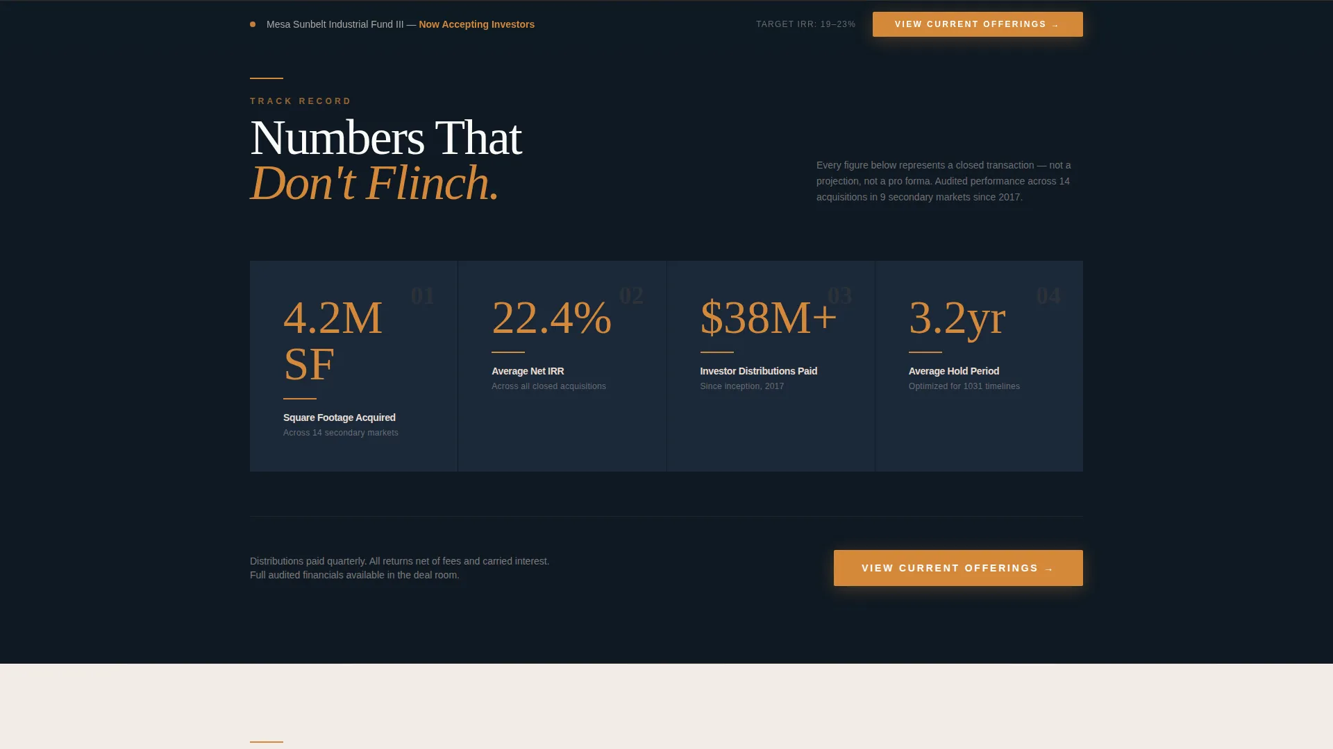 Industrial Warehouse Investment Landing Page Template
