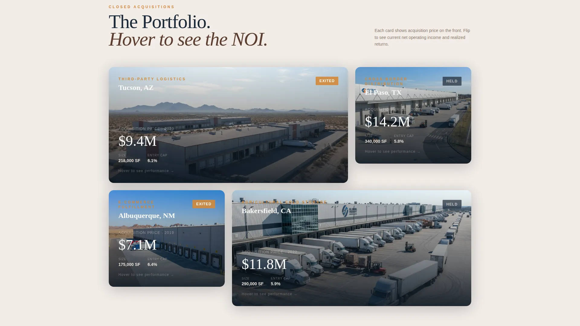 Industrial Warehouse Investment Landing Page Template