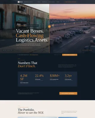 Industrial Warehouse Investment Landing Page Template
