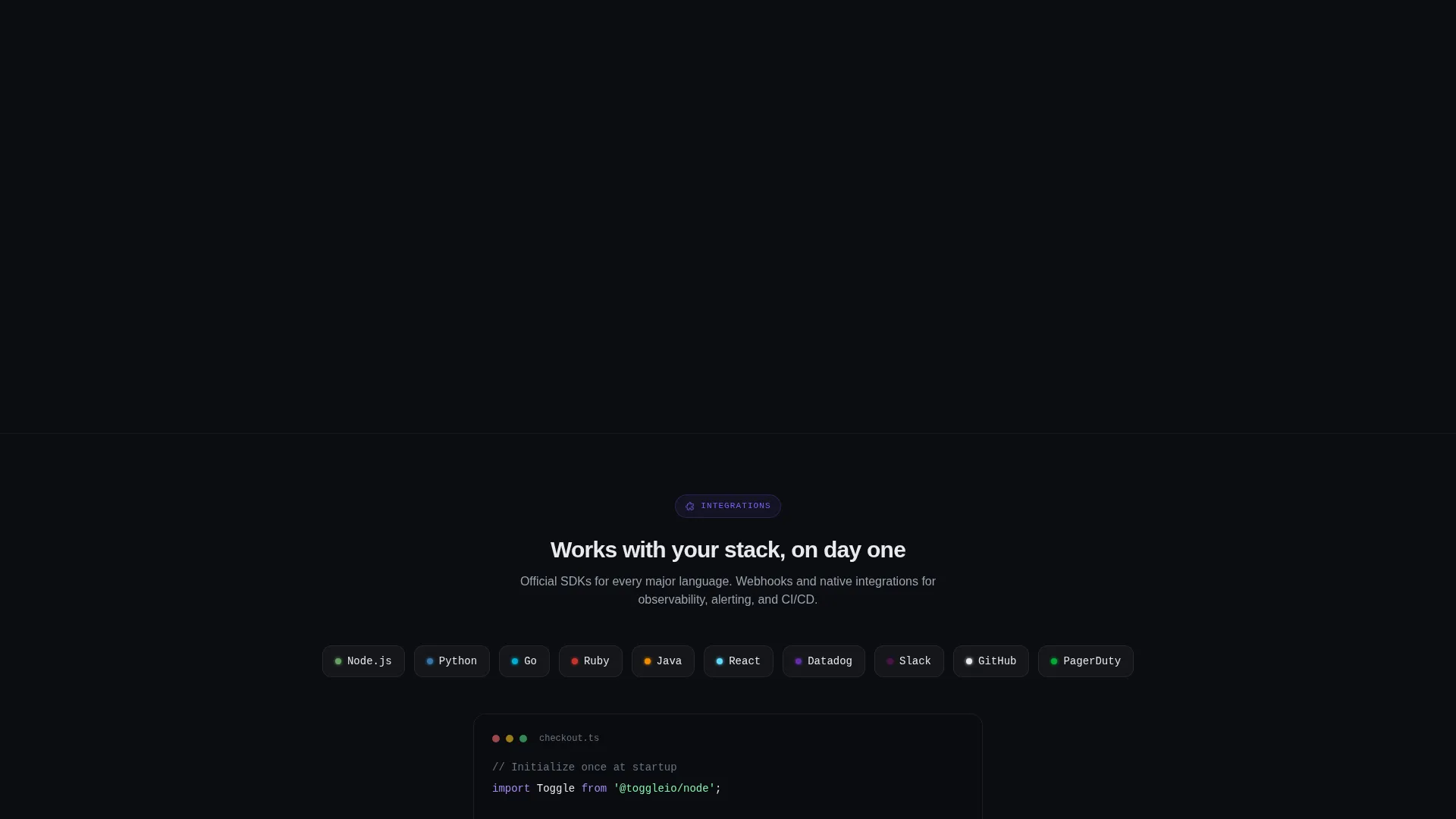 Feature Flag Manager Landing Page Template