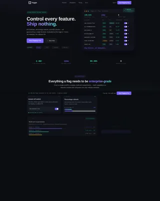 Feature Flag Manager Landing Page Template