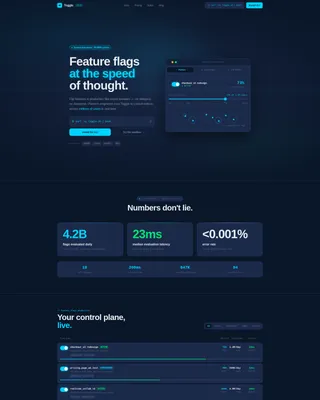 Advanced Feature Flag Landing Page Template