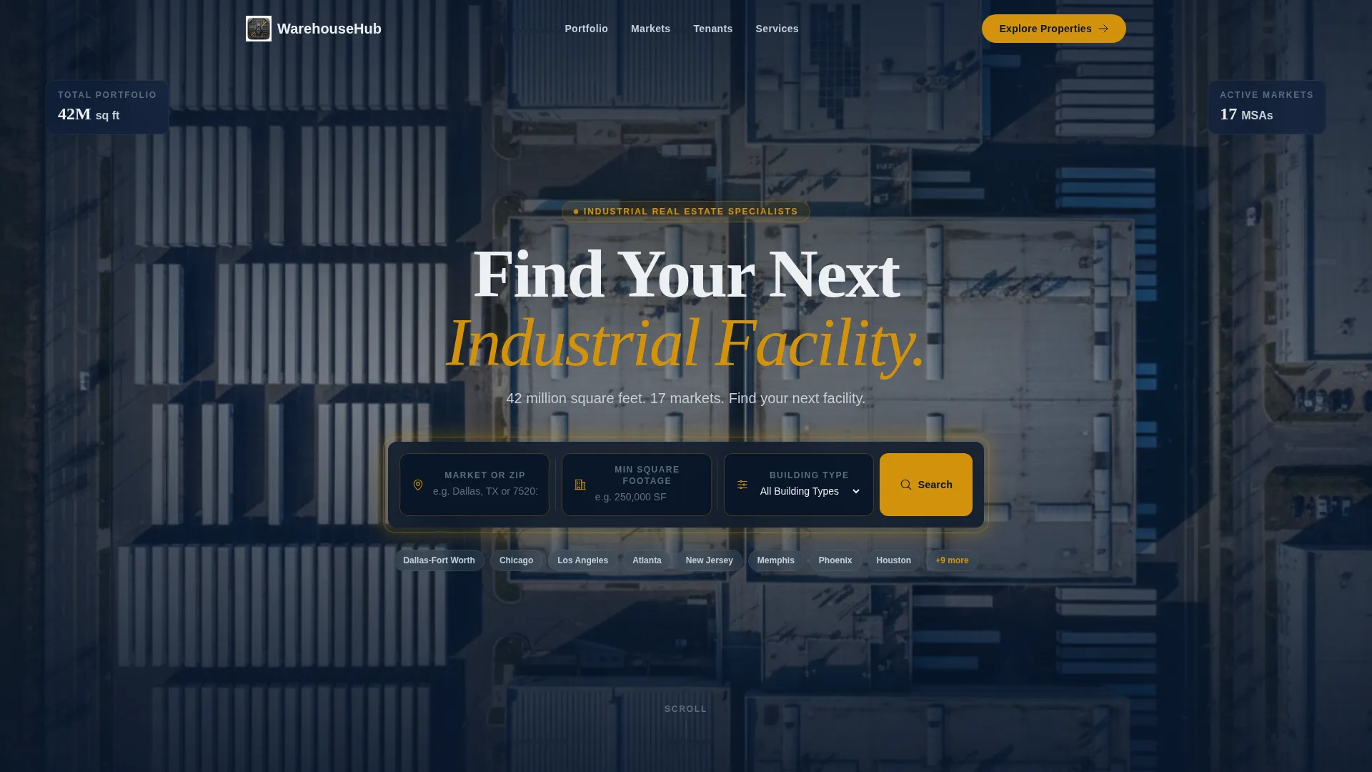 Precision Industrial Landing Page Template