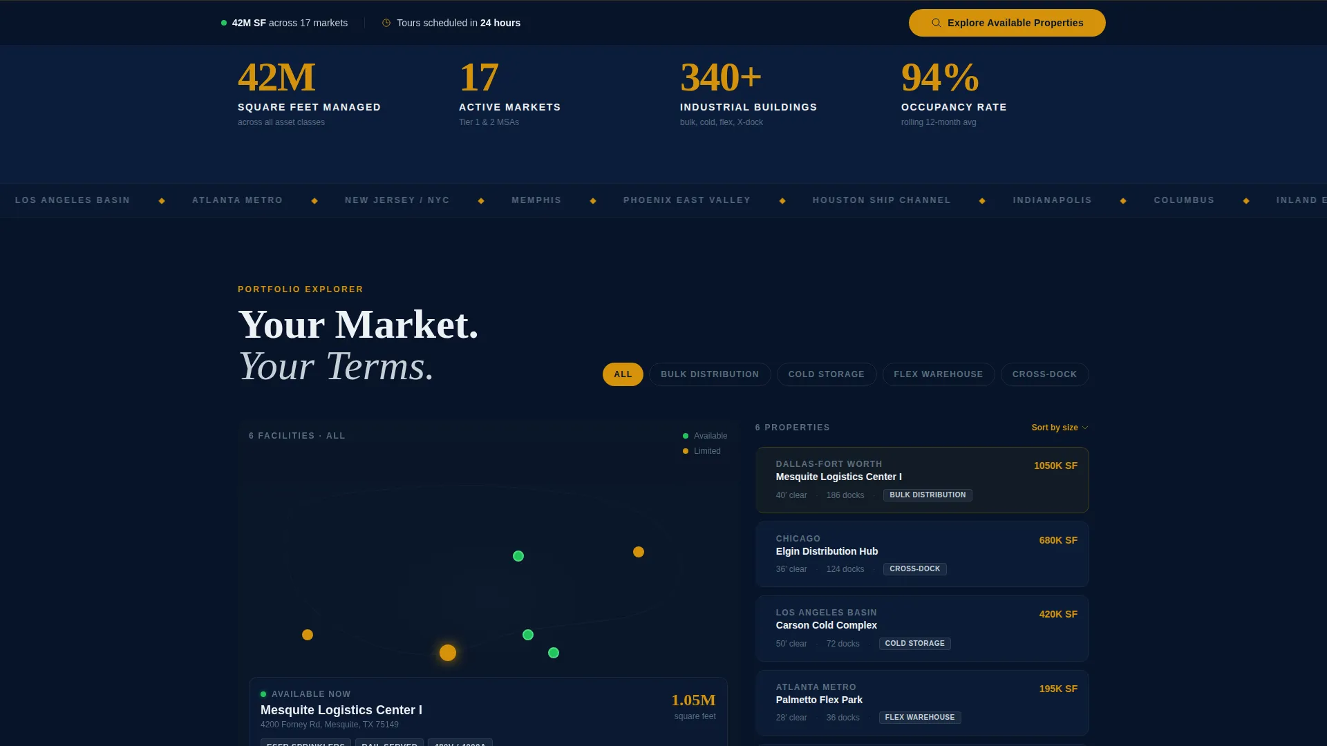Precision Industrial Landing Page Template