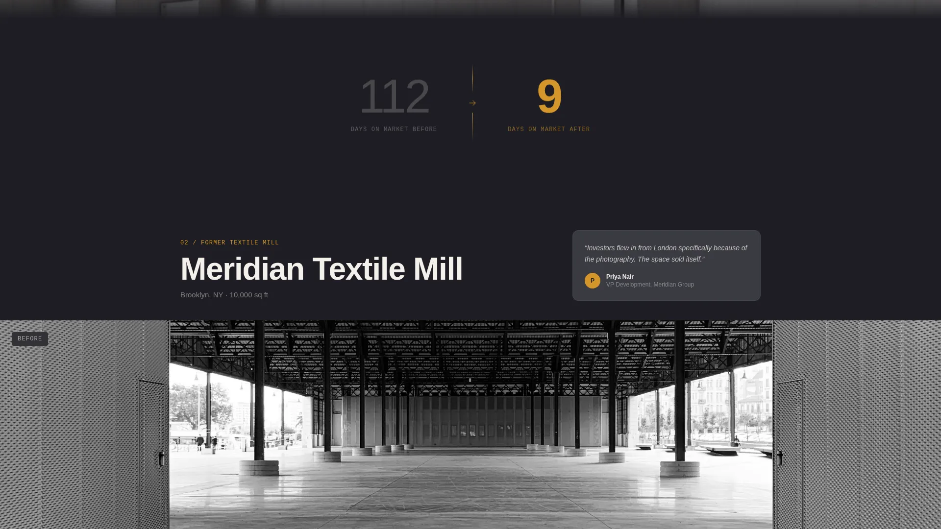 Industrial Warehouse Staging Landing Page Template