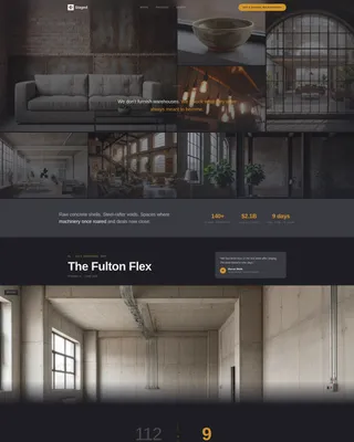 Industrial Warehouse Staging Landing Page Template