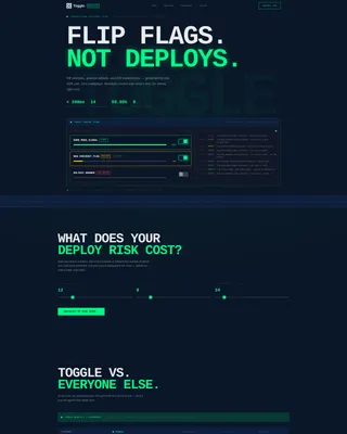 Dynamic Feature Flag Landing Page Template