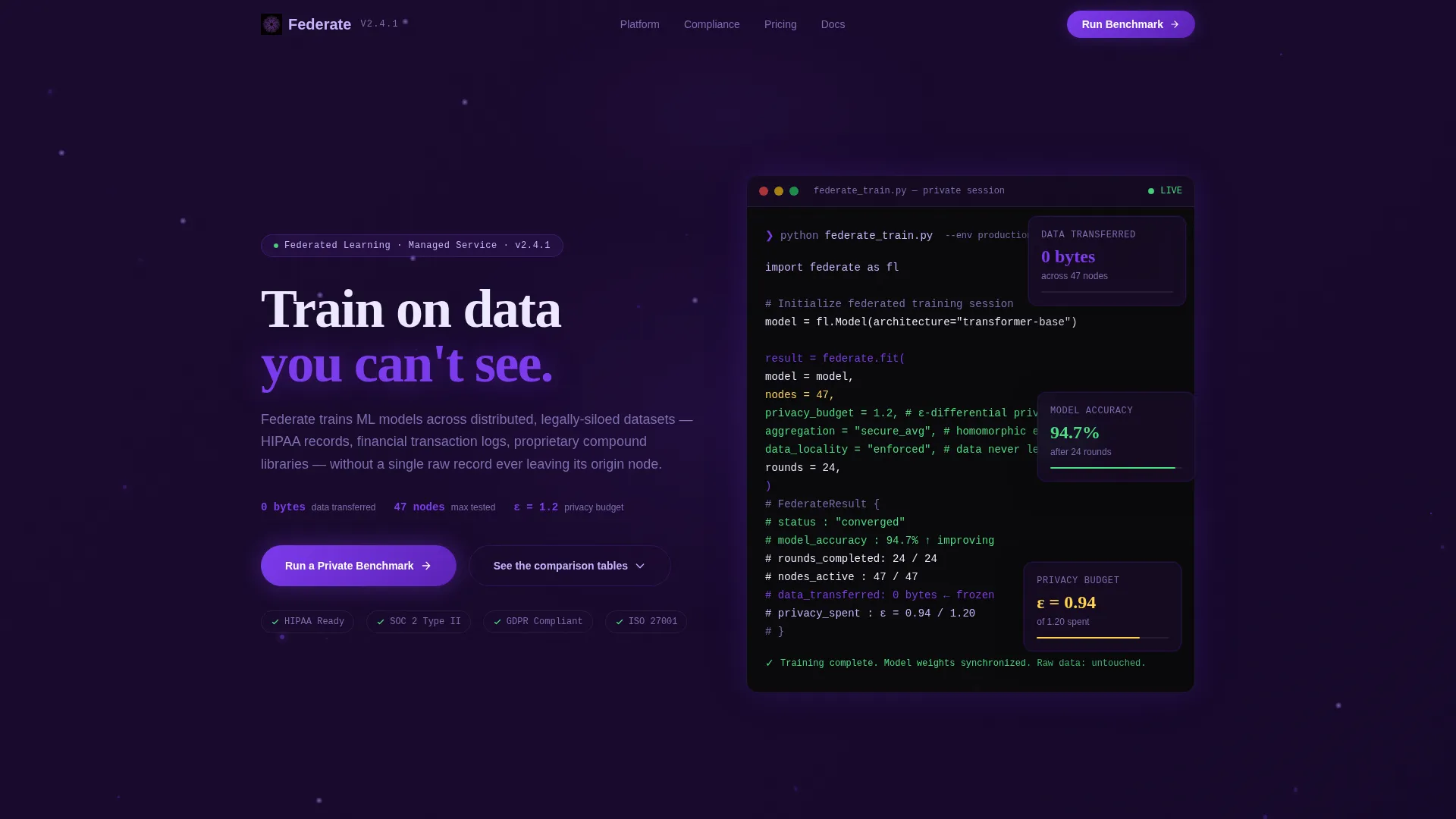 Intelligent Distributed Learning Landing Page Template