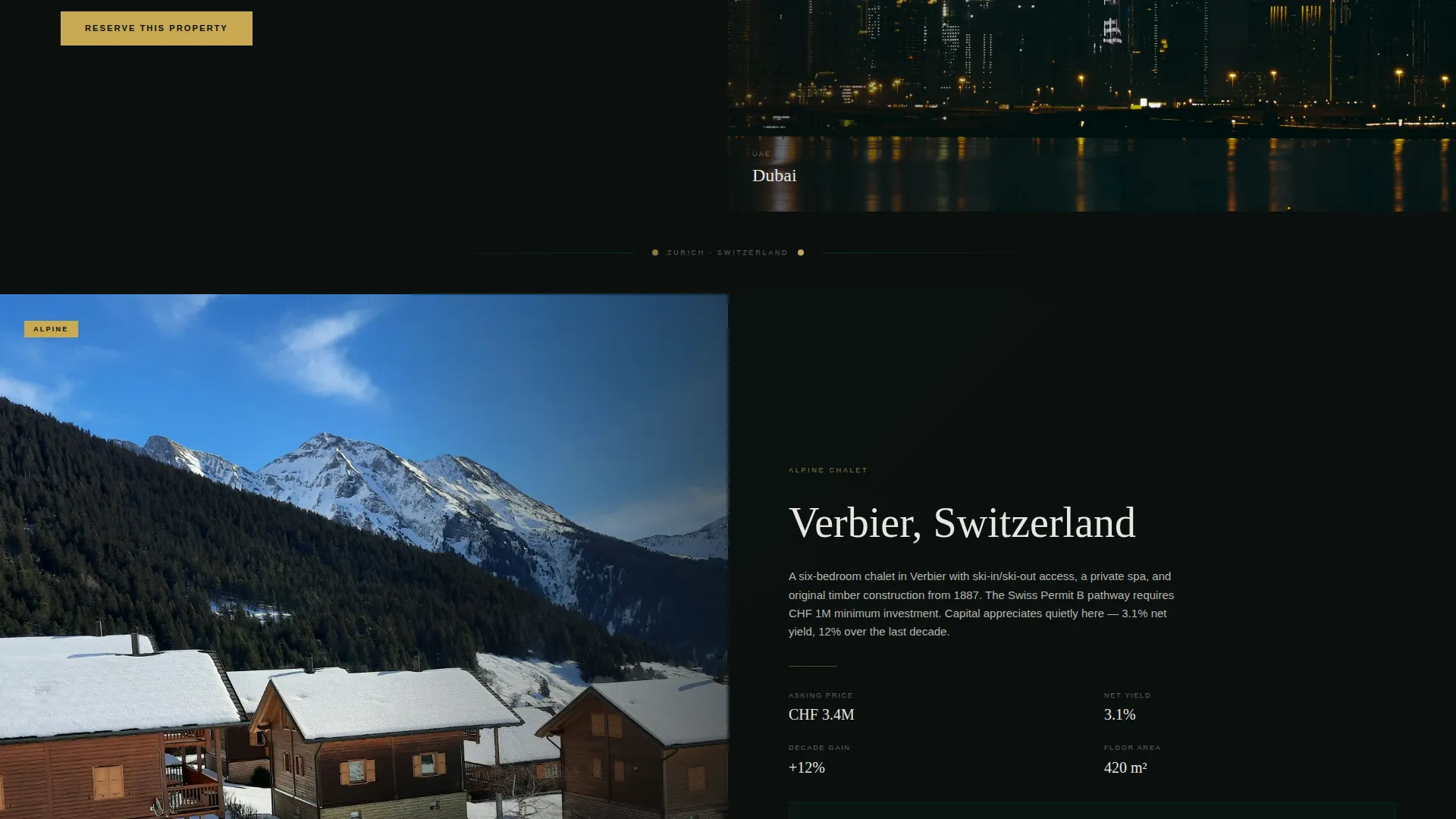 Dark Immersive Real Estate Brokerage Landing Page