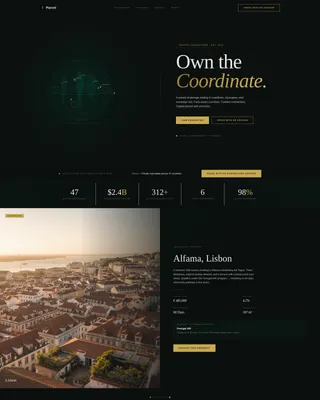 Dark Immersive Real Estate Brokerage Landing Page