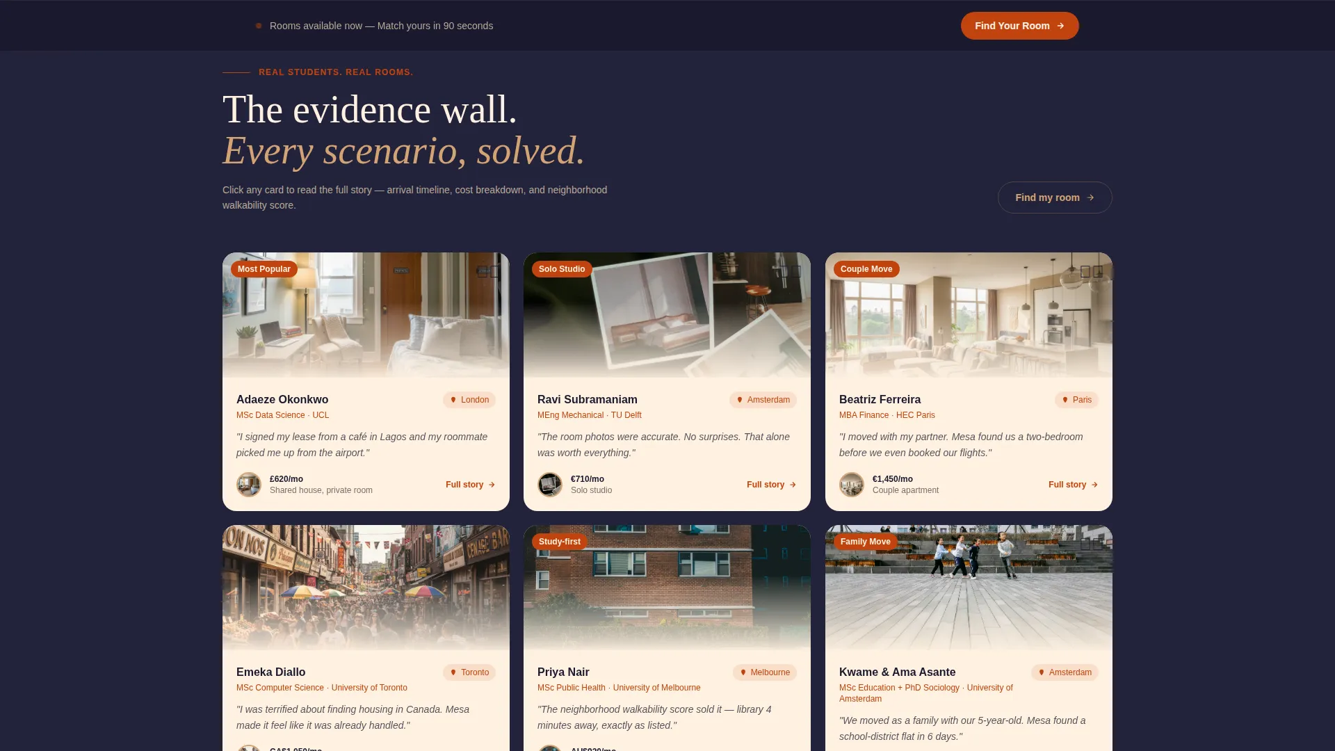 International Student Housing Landing Page Template