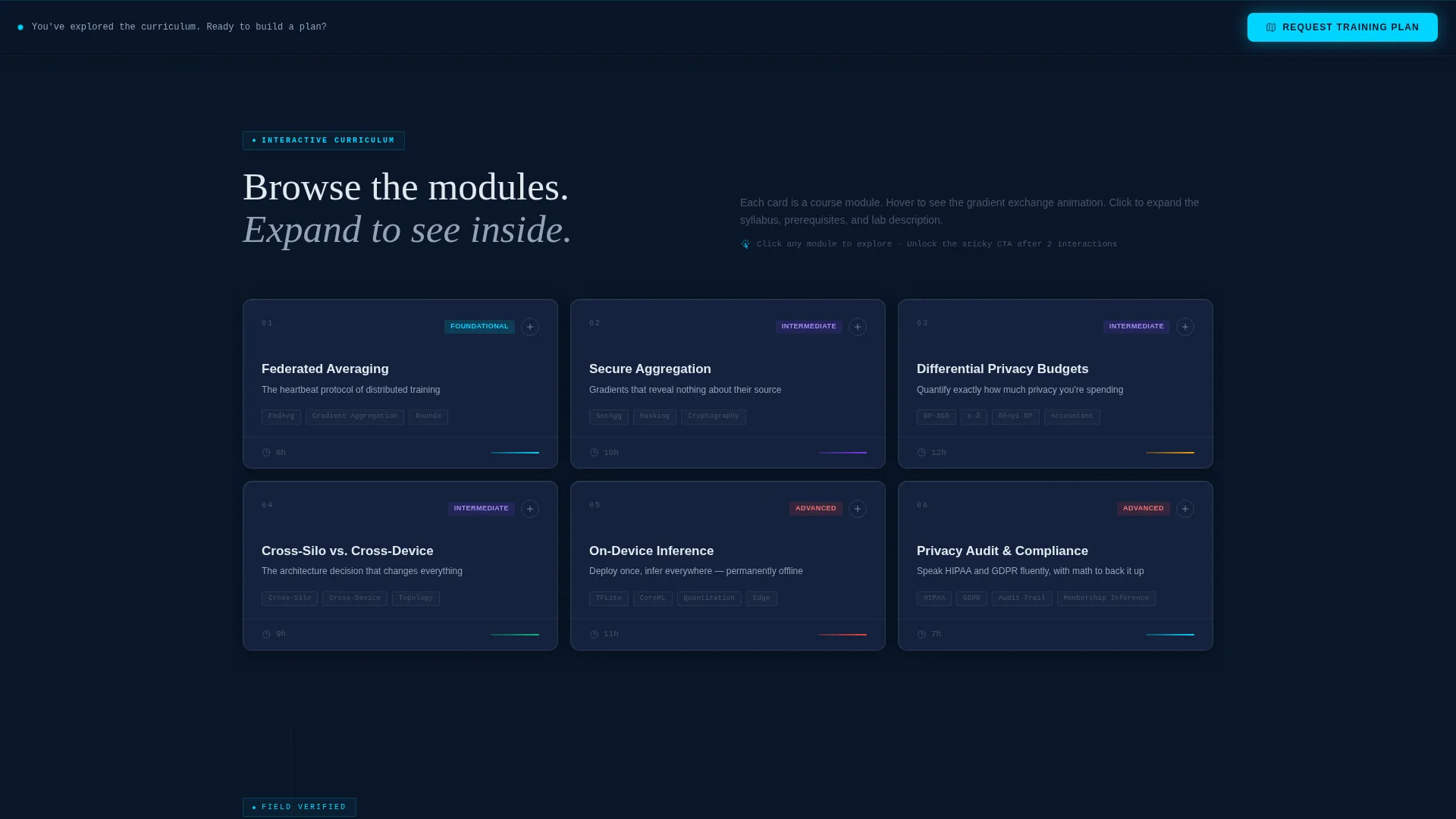 Federated Learning Certification Landing Page Template