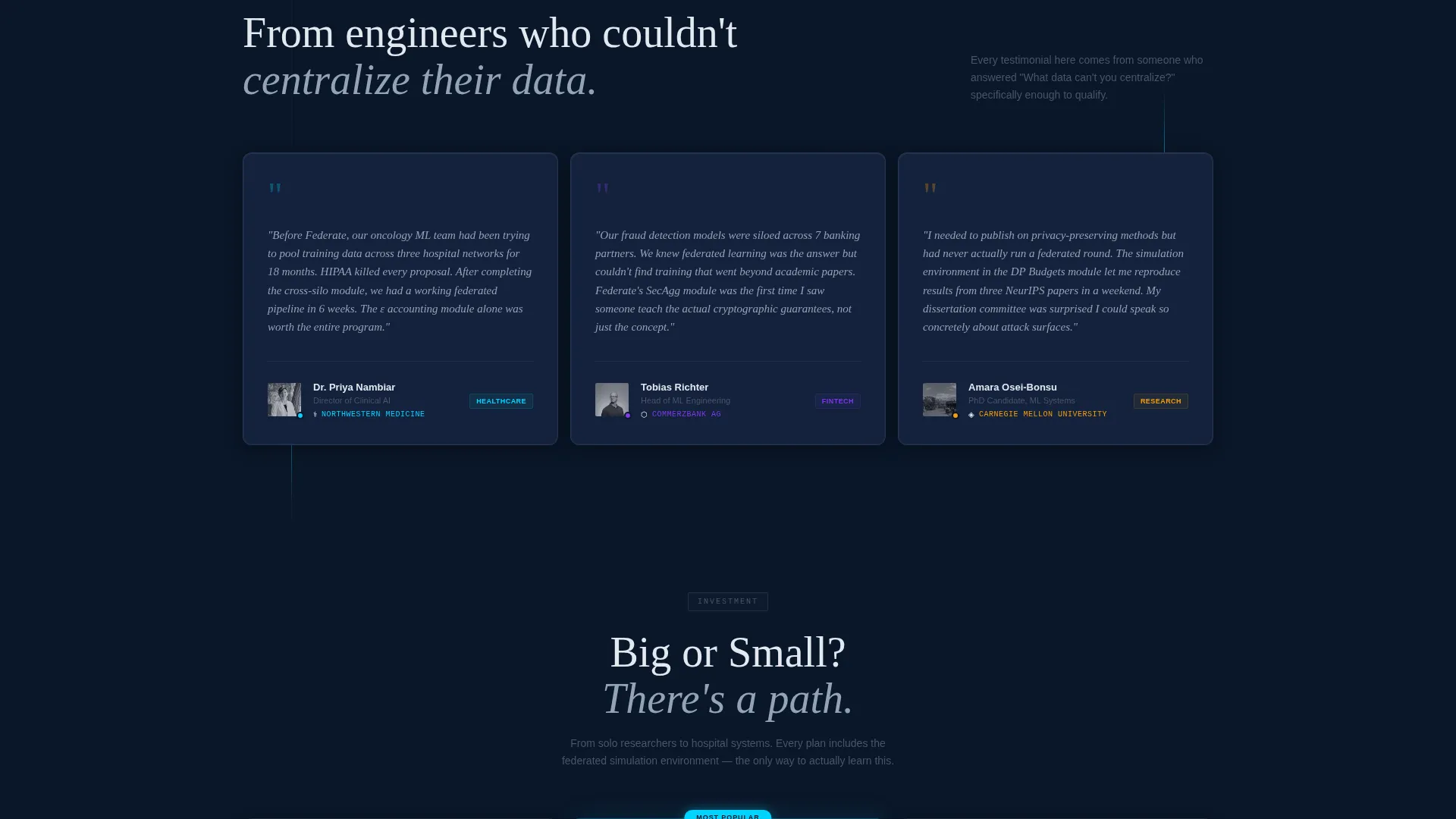 Federated Learning Certification Landing Page Template