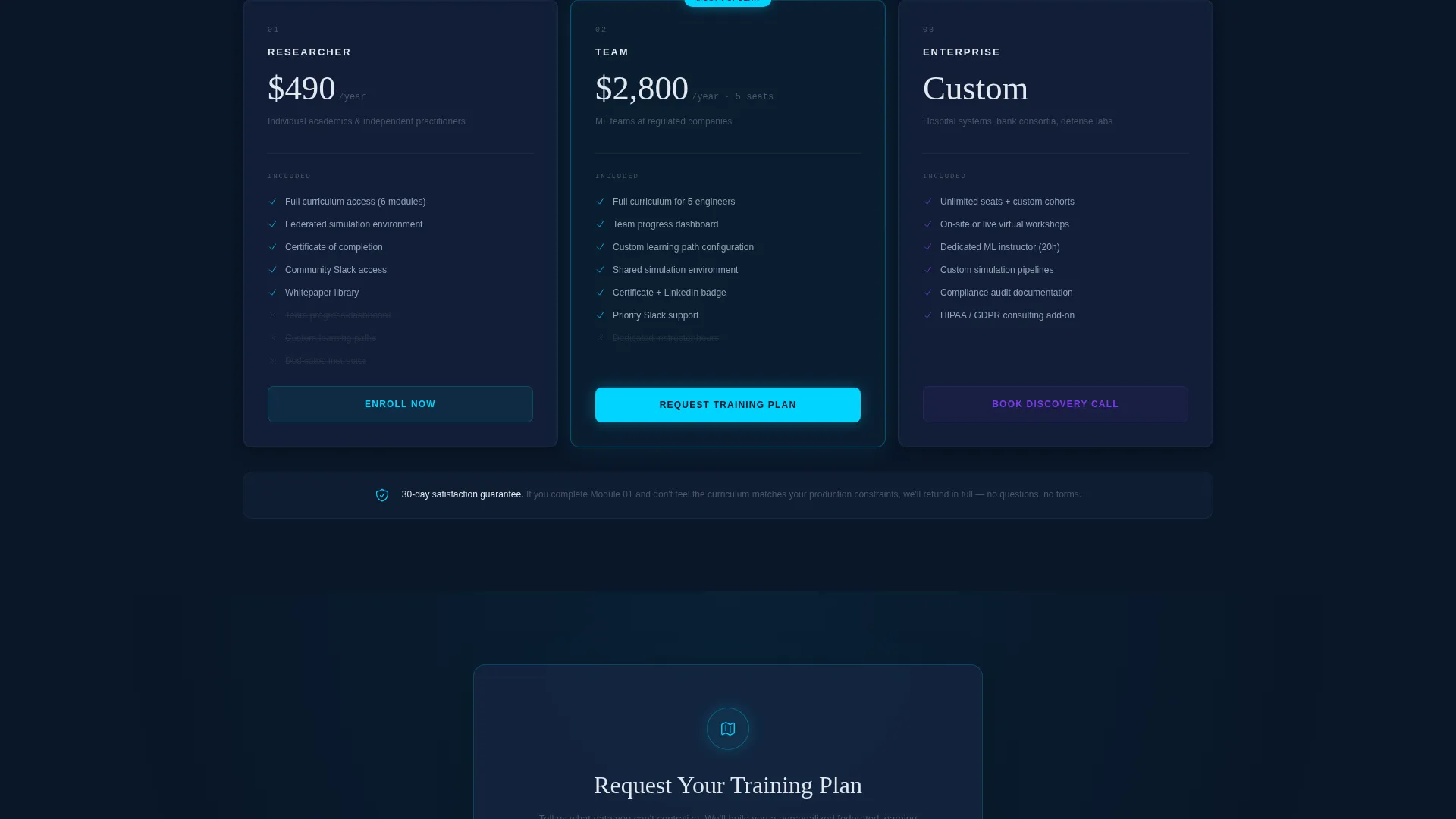 Federated Learning Certification Landing Page Template