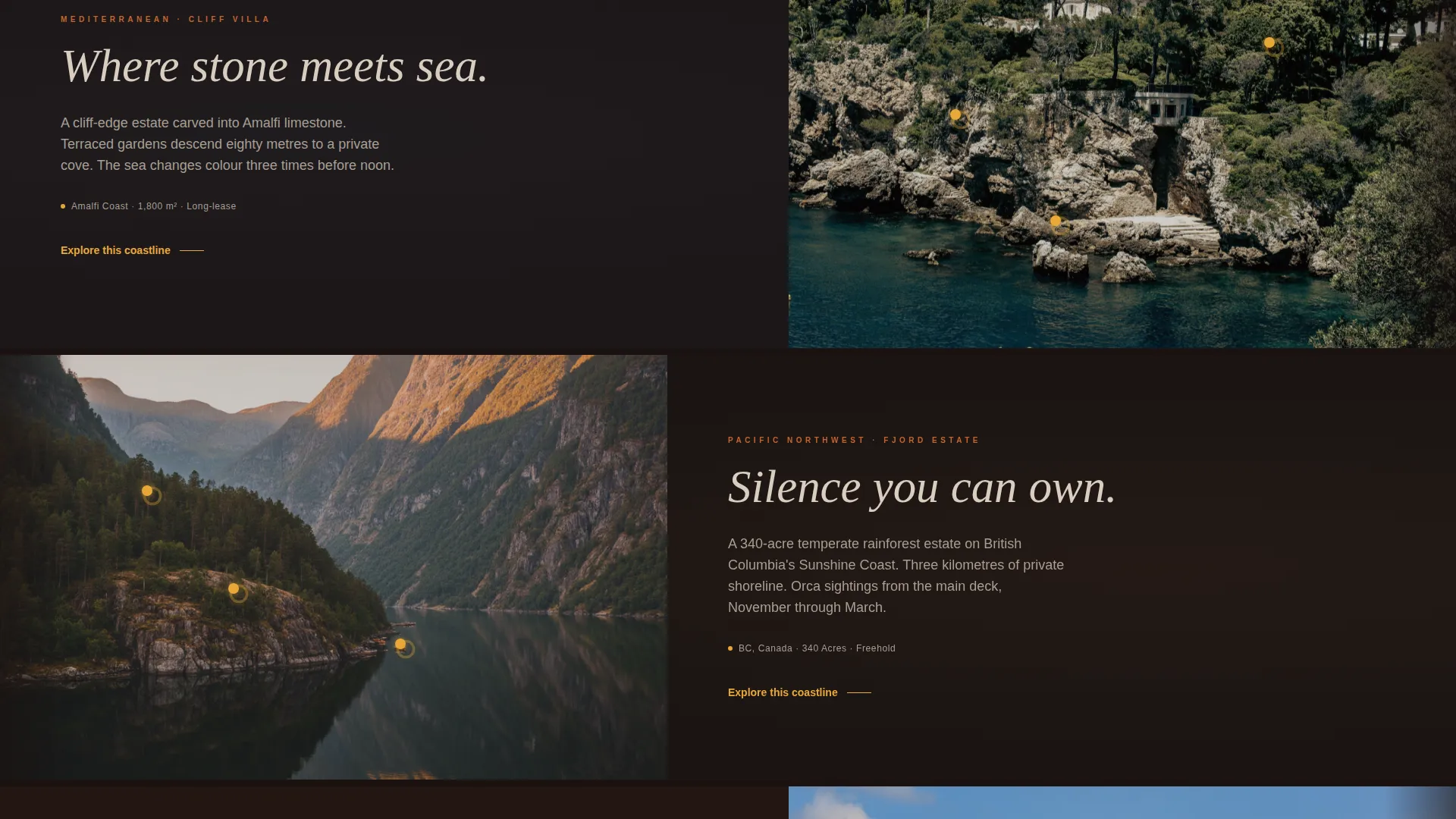 Immersive Waterfront Property Landing Page Template
