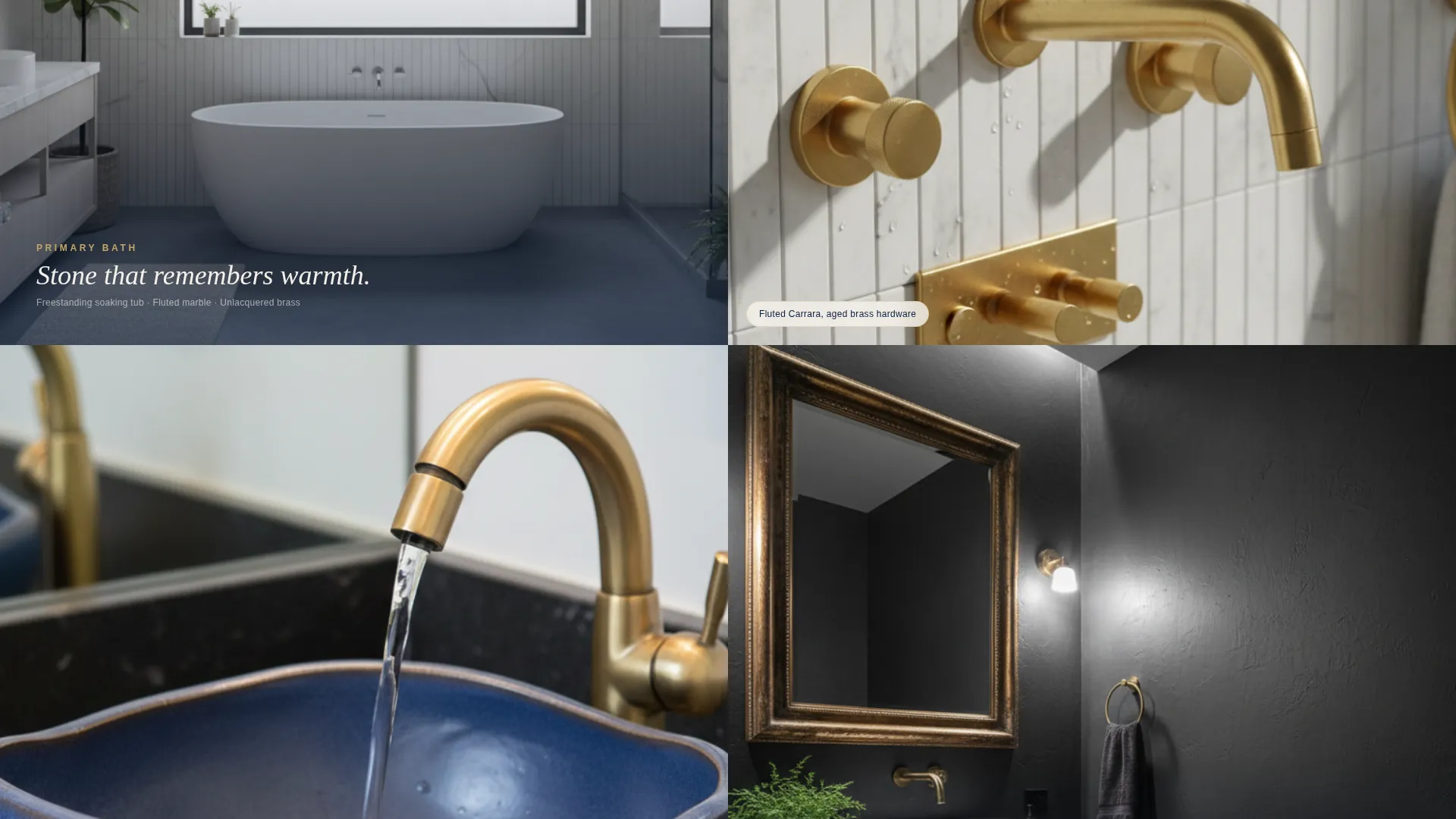Pastoral Kitchen Interior Design Studio Landing Page