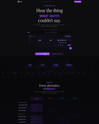 Feedback Widget Landing Page Template
