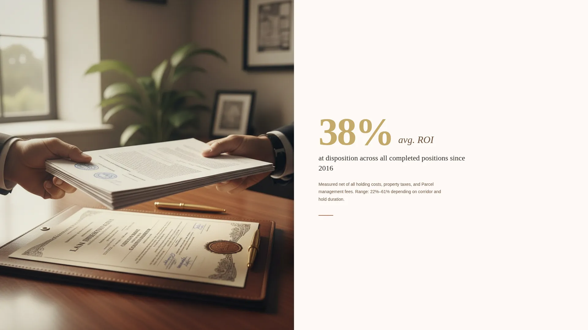 Strategic Land Banking Landing Page Template