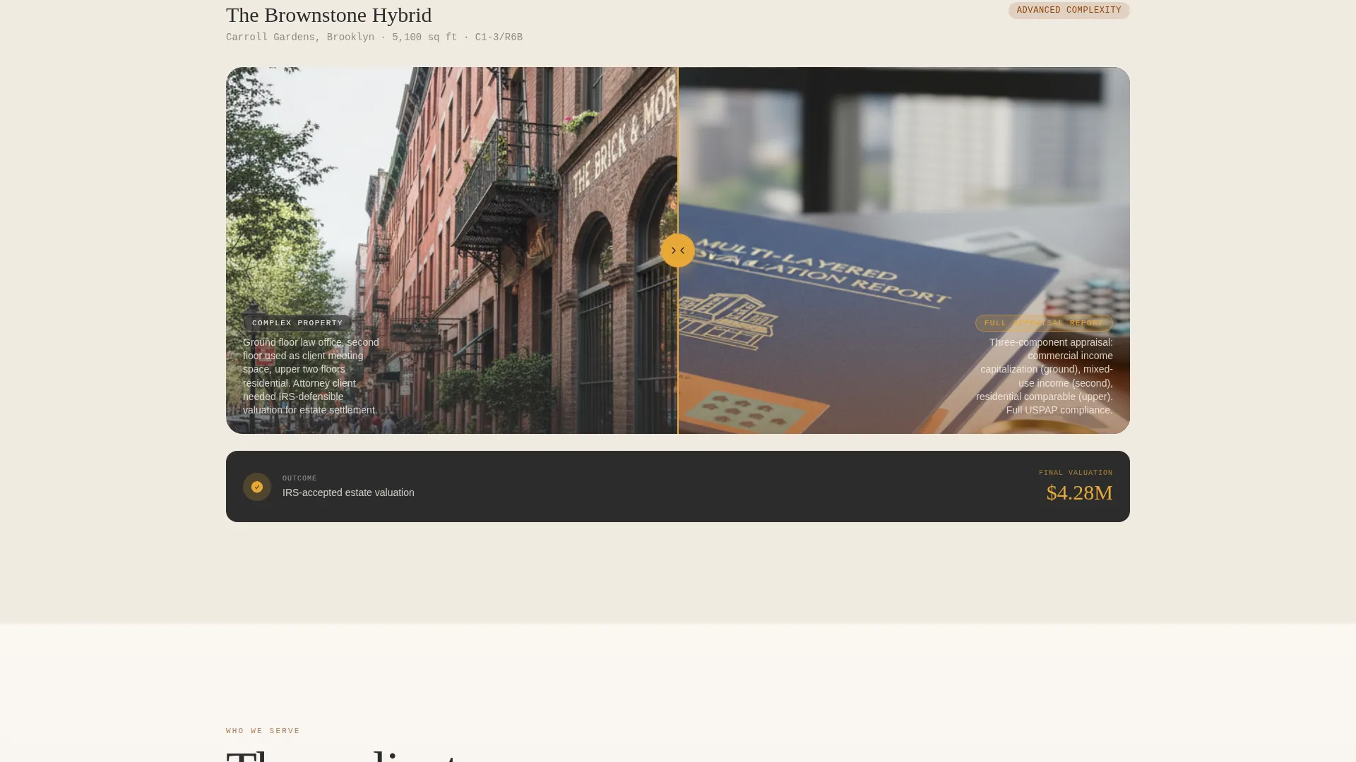 Live/Work Space Appraiser Landing Page Template