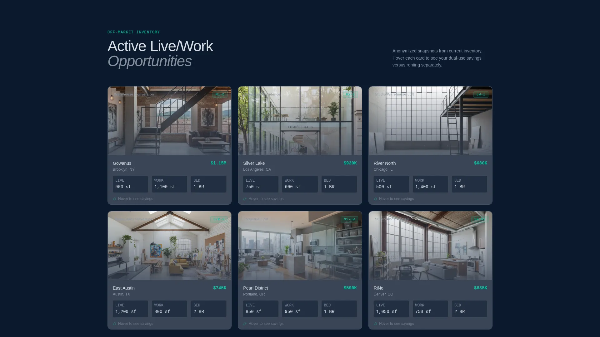Live/Work Buyer's Agent Landing Page Template